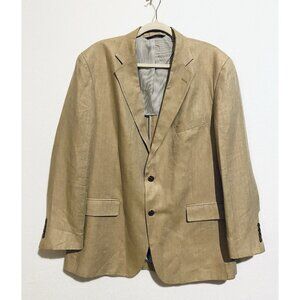 Brooks Brothers 346 Blazer Mens 44R Beige Madison Fit Linen Classic Preppy